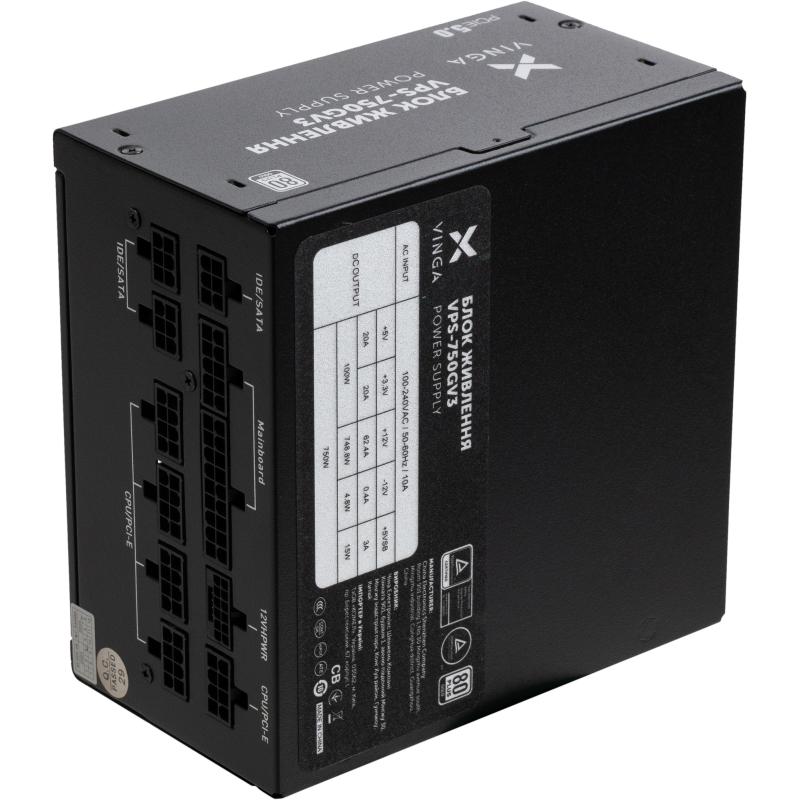 Зовнішній вигляд Блок живлення VINGA 750W (VPS-750GV3)