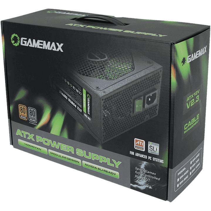 Блок питания GAMEMAX ATX 500W GM-500 Коррекция коэффициента мощности PFC   активная