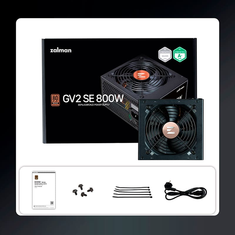Фото Блок живлення ZALMAN GV2SE 800W (ZM800-GV2SE)