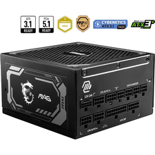 Блок питания MSI ATX 1000W EU Fully-Modular 80 Plus Gold (MAG A1000GL PCIE5)