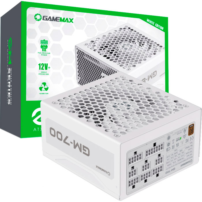 Зображення Блок живлення GAMEMAX ATX 700W 80 Bronze (GM-700 Modular white)