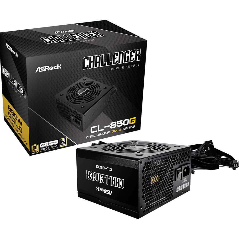 Блок живлення ASROCK 850W 80 Pluse GOLD Golf-blade 120mm Fan (CL-850G) Корекція коефіцієнта потужності PFC   активна