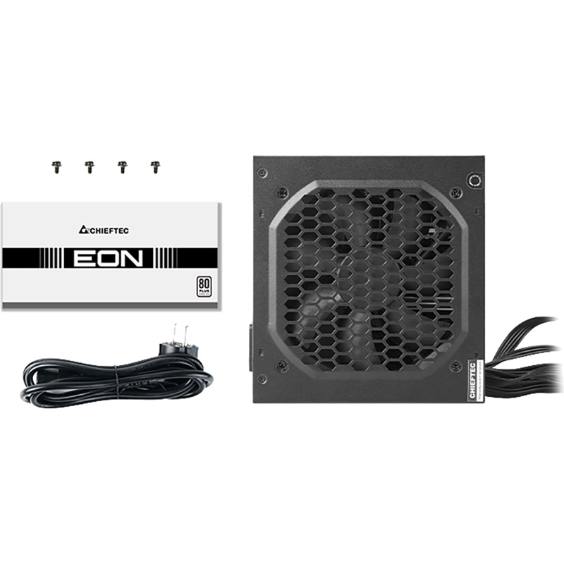 Зовнішній вигляд Блок живлення CHIEFTEC 500W EON ZPU-500S, 120 мм, 80 Plus, Retail Box
