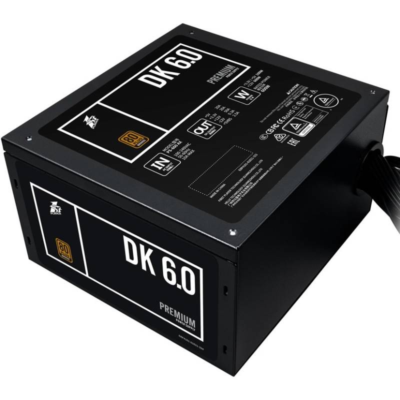 Блок живлення 1STPLAYER PS-600AX Black (DKPM-BRZ-600-BK-EU) Потужність 600