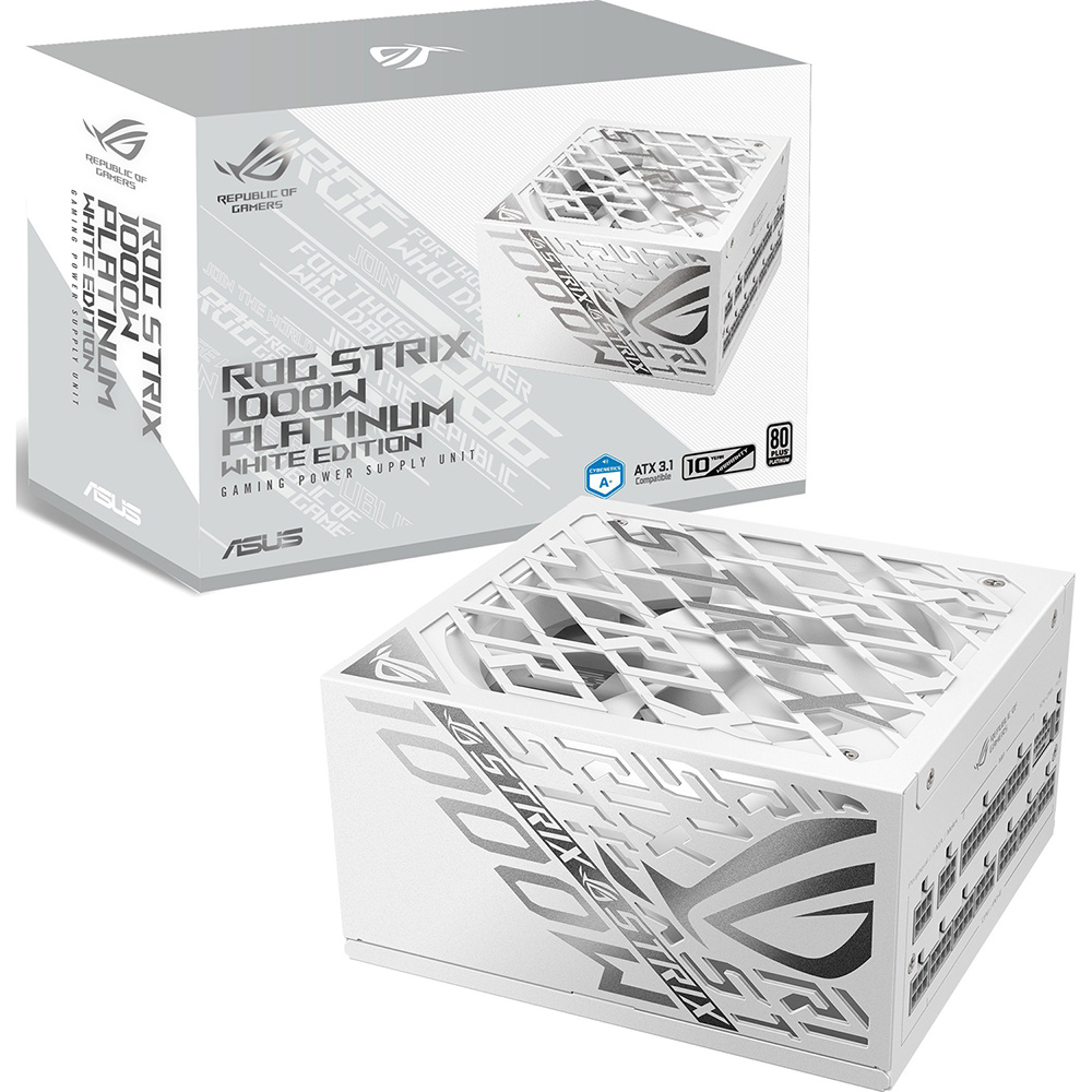 Фото 14 Блок живлення ASUS ROG Strix 1000W Platinum White Edition (90YE00W4-B0NA00)