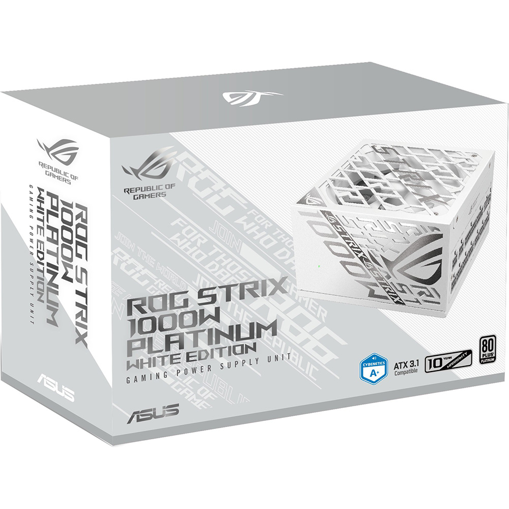 Фото 15 Блок живлення ASUS ROG Strix 1000W Platinum White Edition (90YE00W4-B0NA00)