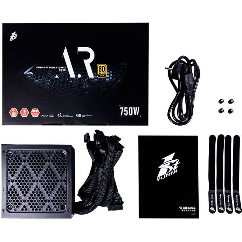 Покупка Блок питания 1STPLAYER PS-750AR Black (AR-GLD-750-BK-EU)