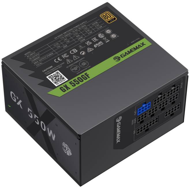 Блок питания GAMEMAX 550W (GX 550GF) Мощность 550