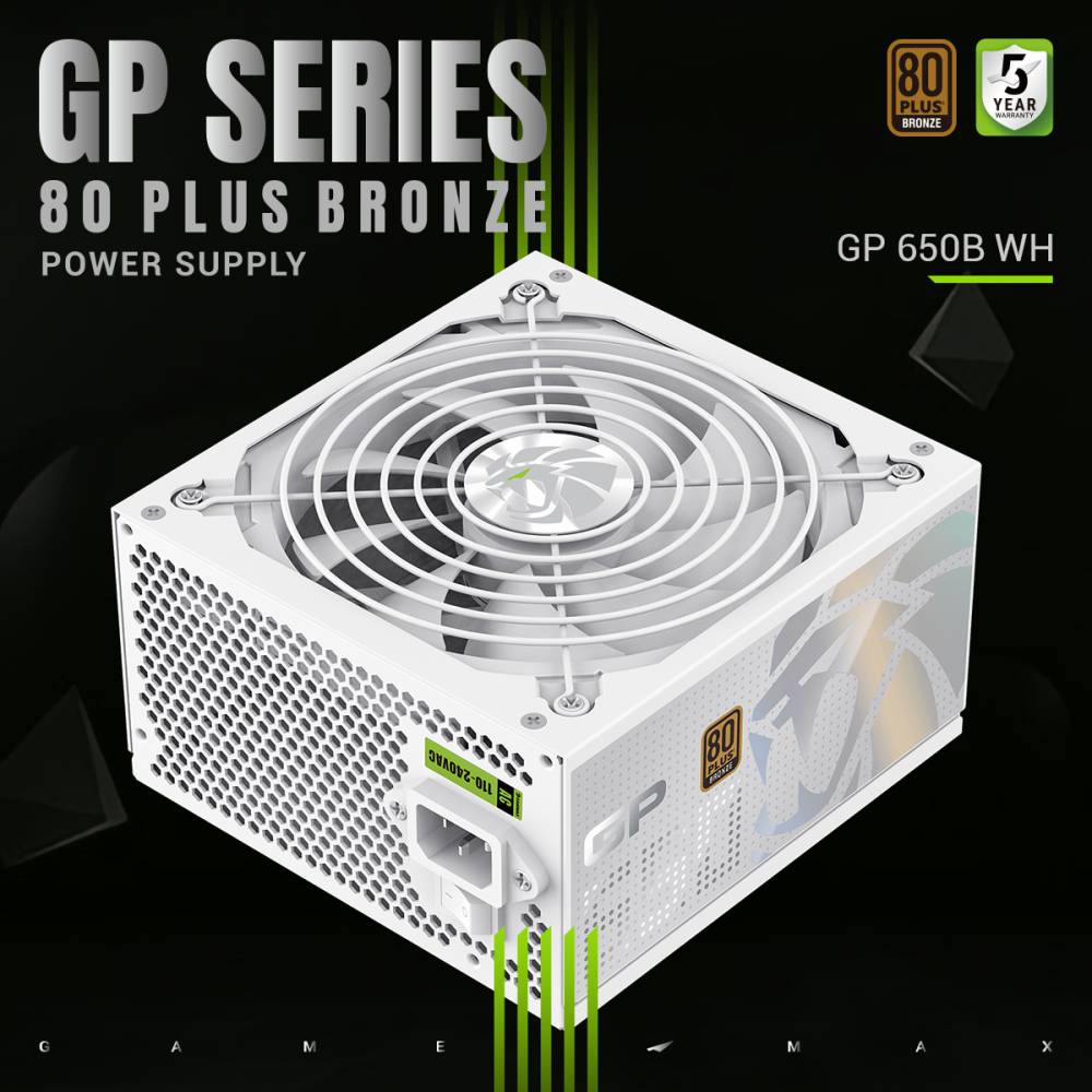 Зовнішній вигляд Блок живлення GAMEMAX 650W White (GP 650B WH)