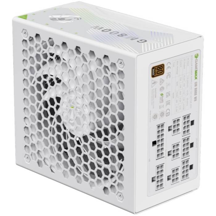 Блок живлення GAMEMAX 800W GM 800B White (GM 800B WH Fully-modular New) Потужність 800