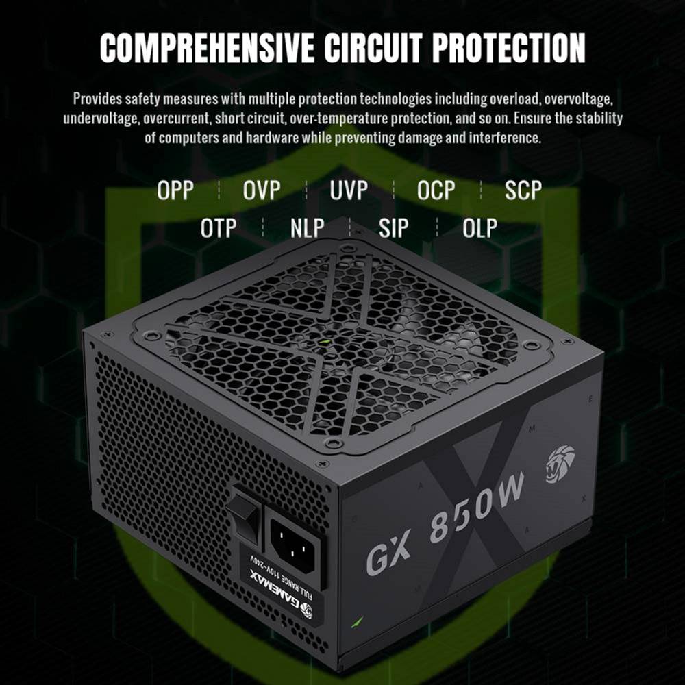 Заказать Блок питания GAMEMAX 850W GX 850GF