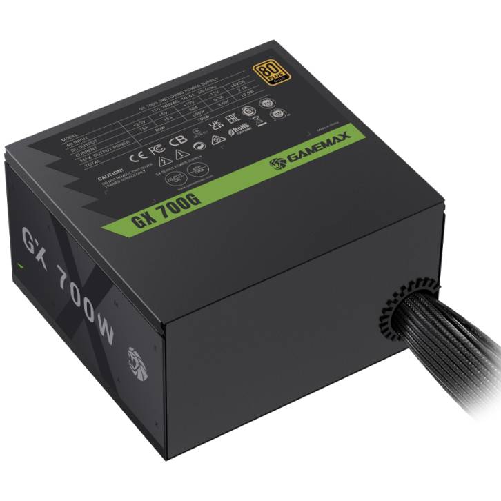 Зовнішній вигляд Блок живлення GAMEMAX 700W (GX 700G)