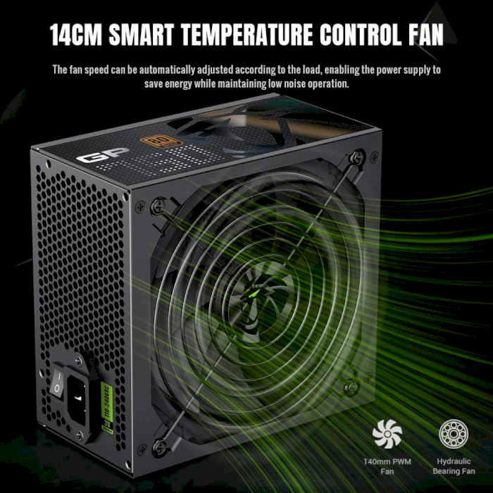 Фото Блок живлення GAMEMAX 750W Black (GP 750B)