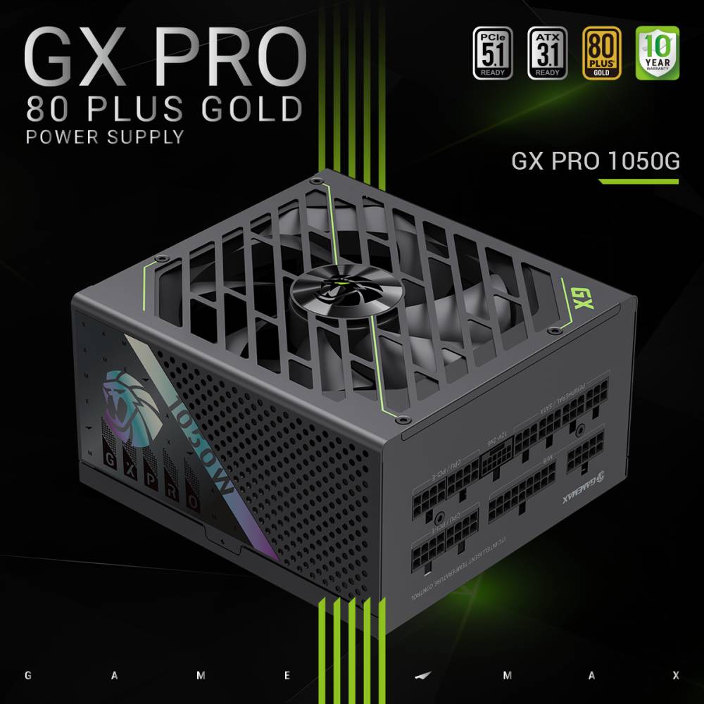 Заказать Блок питания GAMEMAX 1050W (GX PRO 1050G)