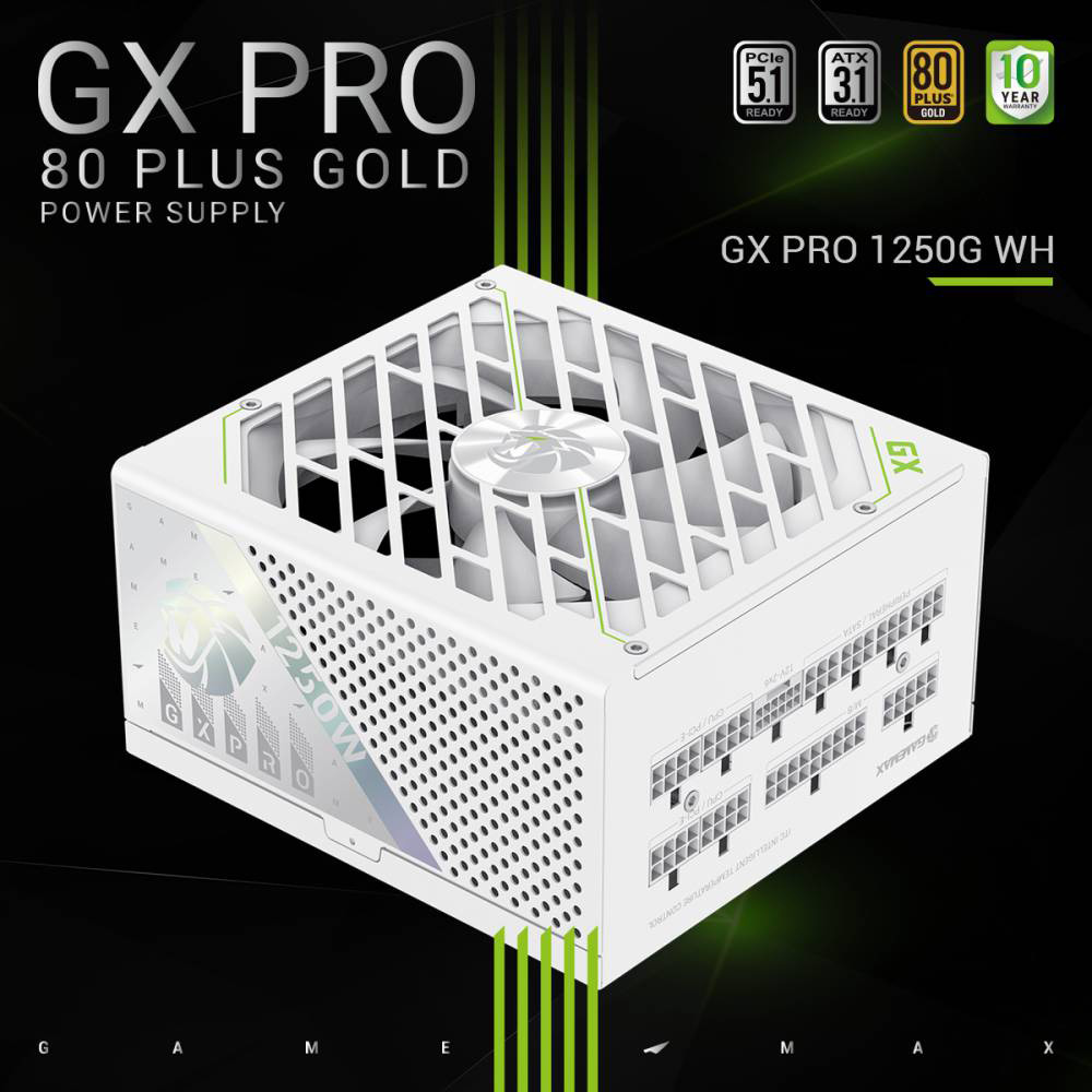 Фото Блок питания GAMEMAX 1250W GX PRO 1250G WH