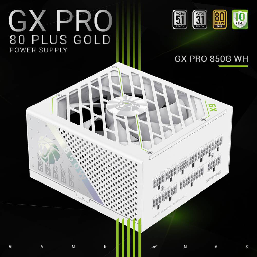Блок питания GAMEMAX 850W GX PRO 850G WH Форм-фактор ATX