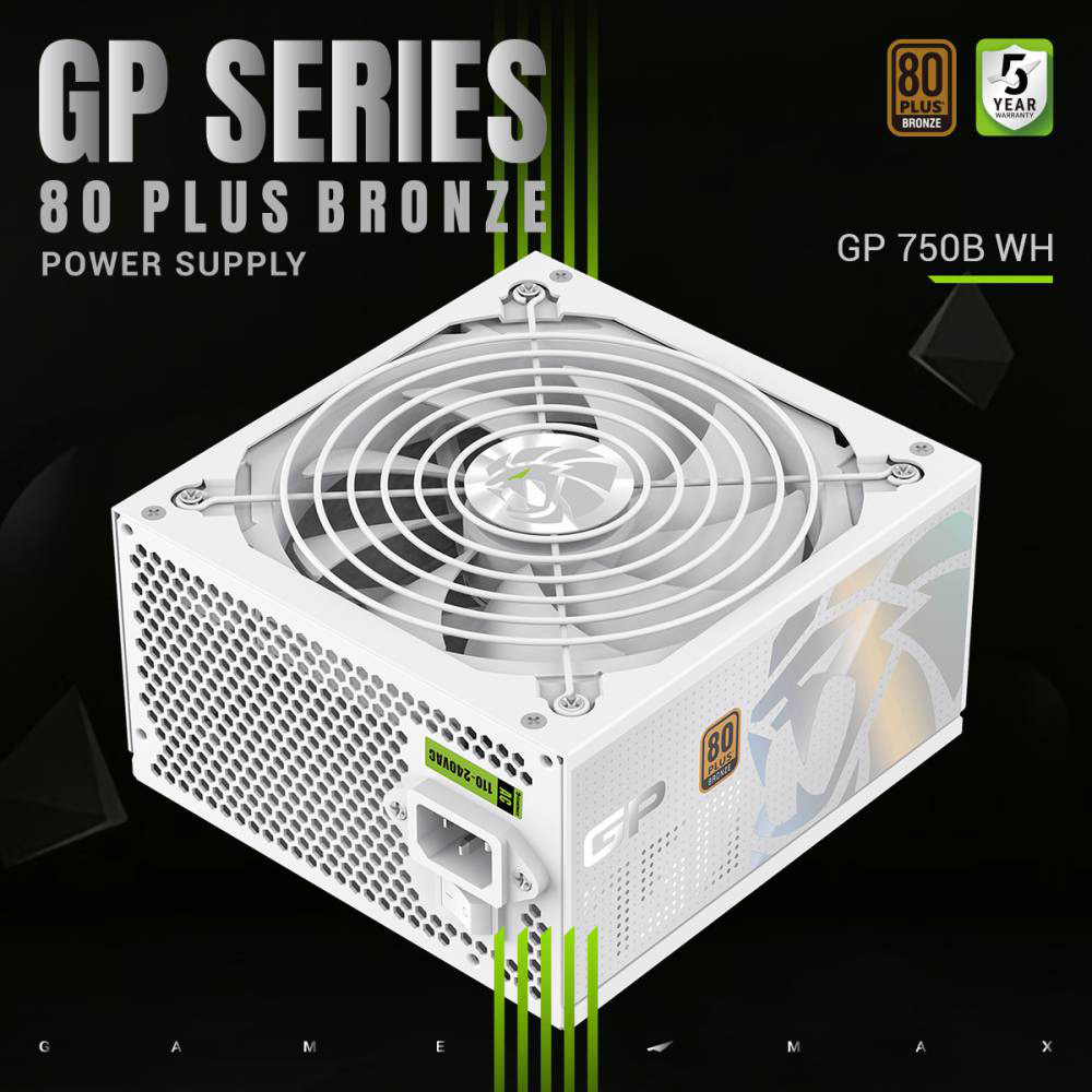Зовнішній вигляд Блок живлення GAMEMAX 750W GP 750B WH