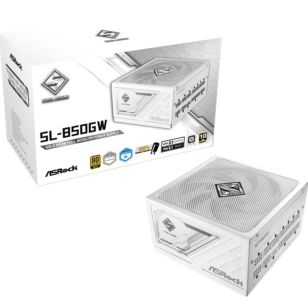 Блок живлення ASROCK 850W SteelLegend White (SL-850GW) Блок живлення ASROCK 850W SteelLegend White (SL-850GW)