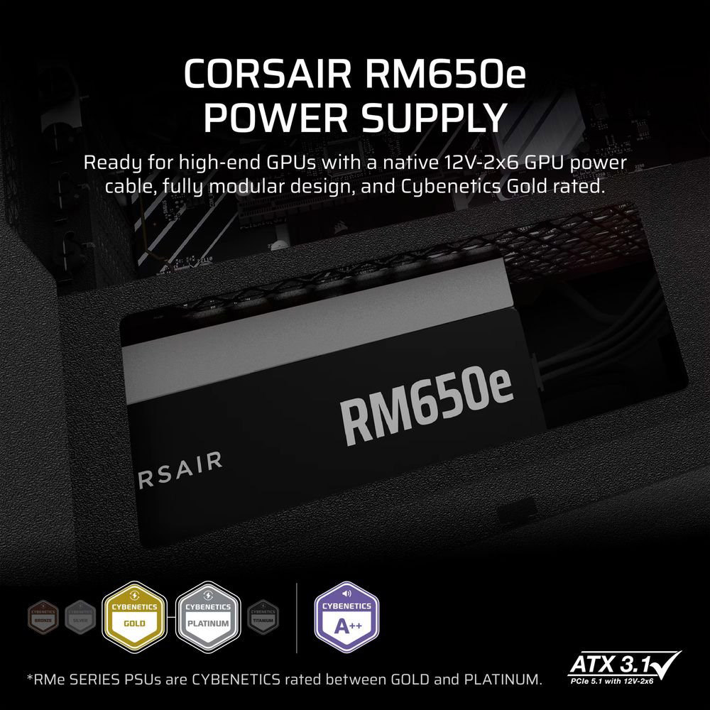 Блок питания CORSAIR RM650e 650W (CP-9020302-EU) Форм-фактор ATX