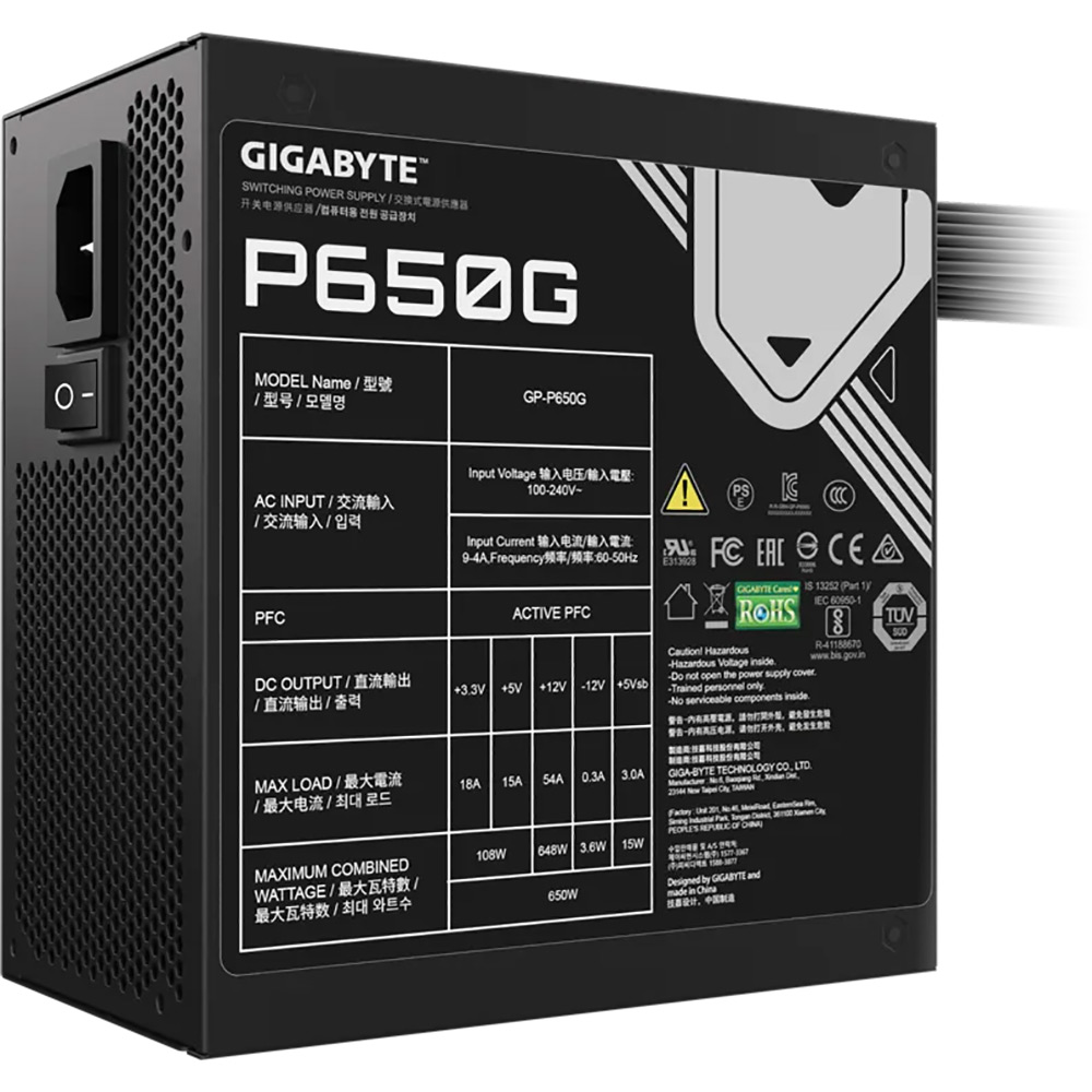 Блок питания GIGABYTE ATX2.31 650W GP-P650G Форм-фактор ATX