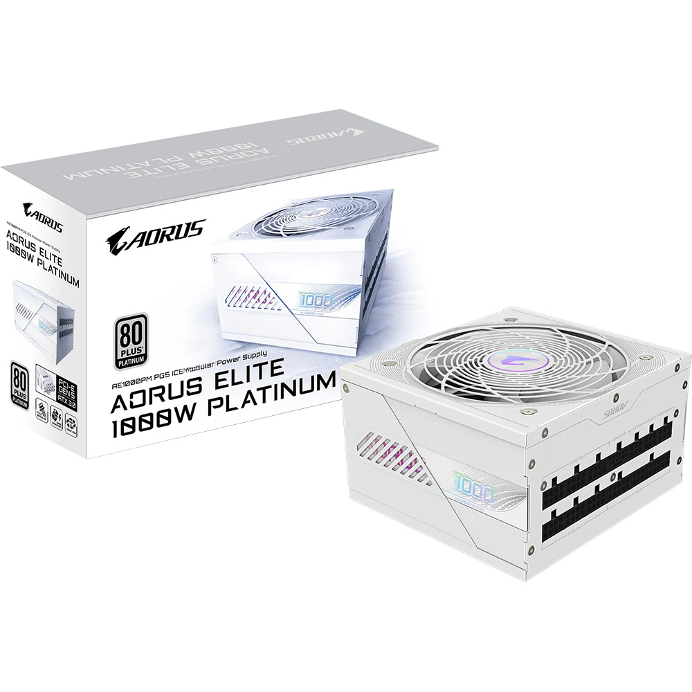 Фото Блок питания GIGABYTE ATX3.0 1000W GP-AE1000PM PG5 ICE
