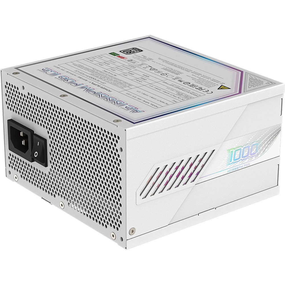 Блок питания GIGABYTE ATX3.0 1000W GP-AE1000PM PG5 ICE Коррекция коэффициента мощности PFC   активная