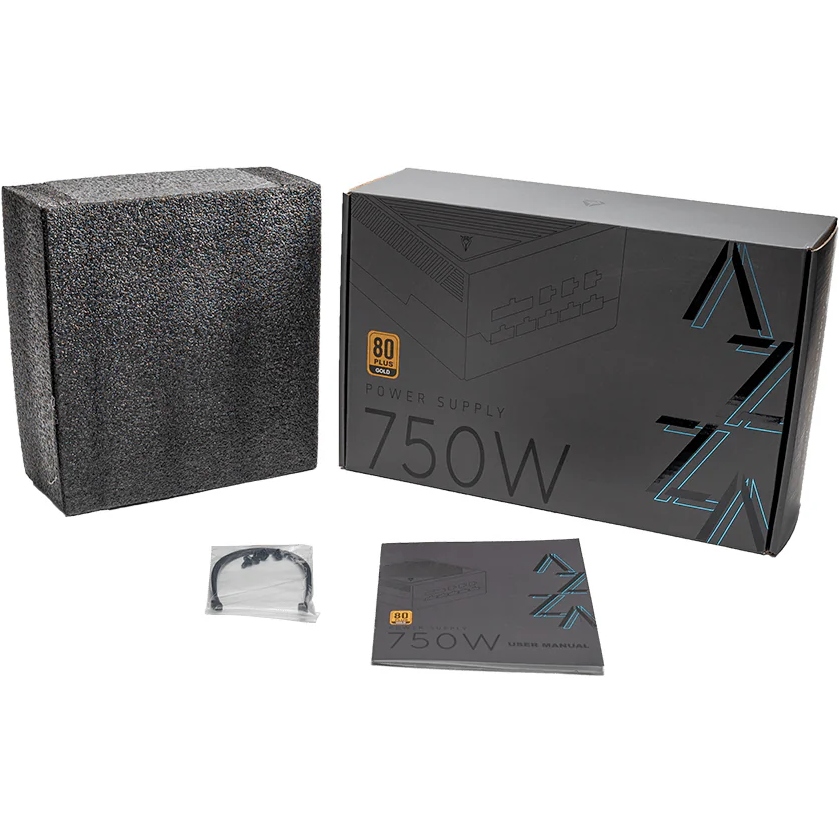 Блок питания AZZA ATX 750W PSAZ-750G Блок питания AZZA ATX 750W PSAZ-750G Коррекция коэффициента мощности PFC   активная
