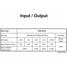 Блок питания AZZA ATX 750W PSAZ-750G Блок питания AZZA ATX 750W PSAZ-750G