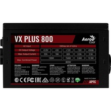 Блок живлення AEROCOOL VX Plus Stealth 800W (ACPN-VS80AEY.12)