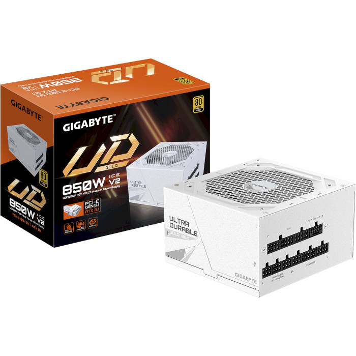 Фото Блок живлення GIGABYTE GP-UD850GM PG5 V2 ICE 850W (GP-UD850GM PG5 ICE)