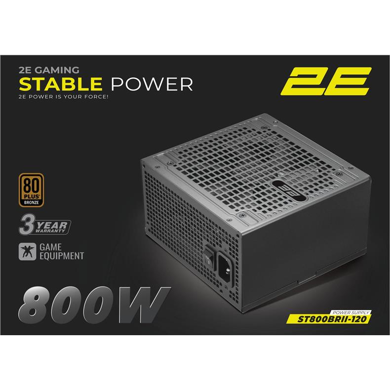 Блок питания 2E GAMING Stable Power Pro 800W (2E-ST800BRII-120) Назначение для настольного компьютера