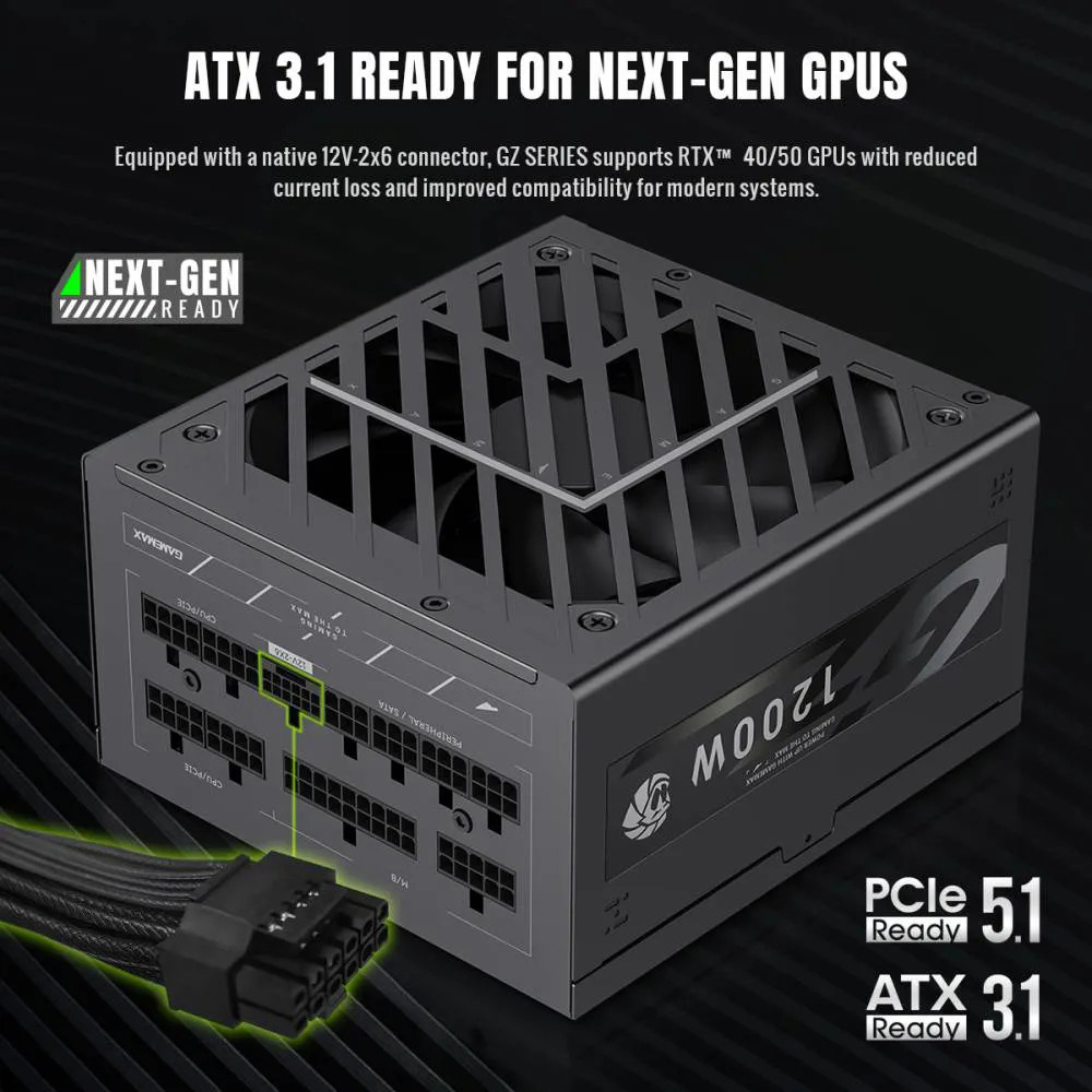 Изображение Блок питания GAMEMAX 1200W (GZ 1200G BK)