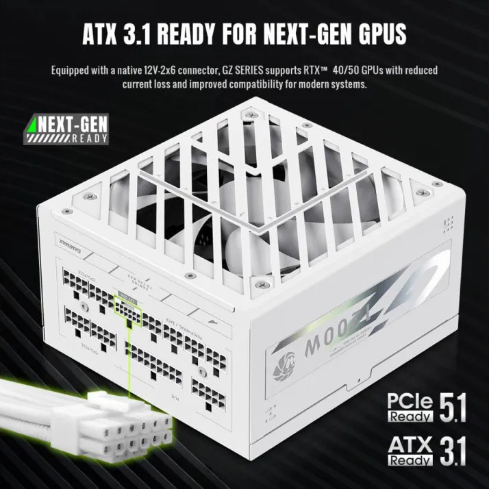 Зовнішній вигляд Блок живлення GAMEMAX 1200W (GZ 1200G WH)