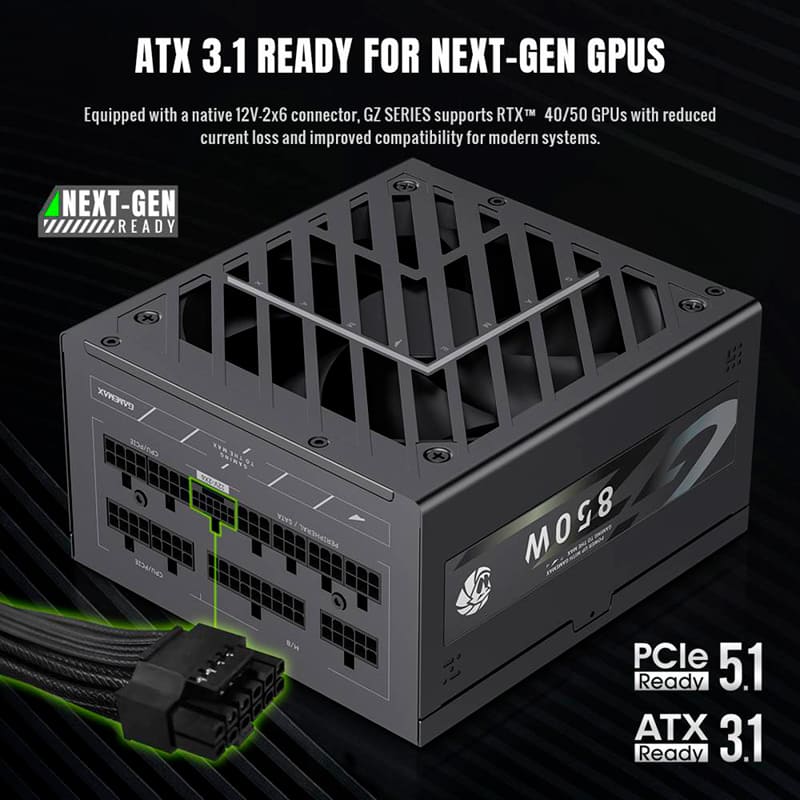 Изображение Блок питания GAMEMAX GZ 850G BK 850W