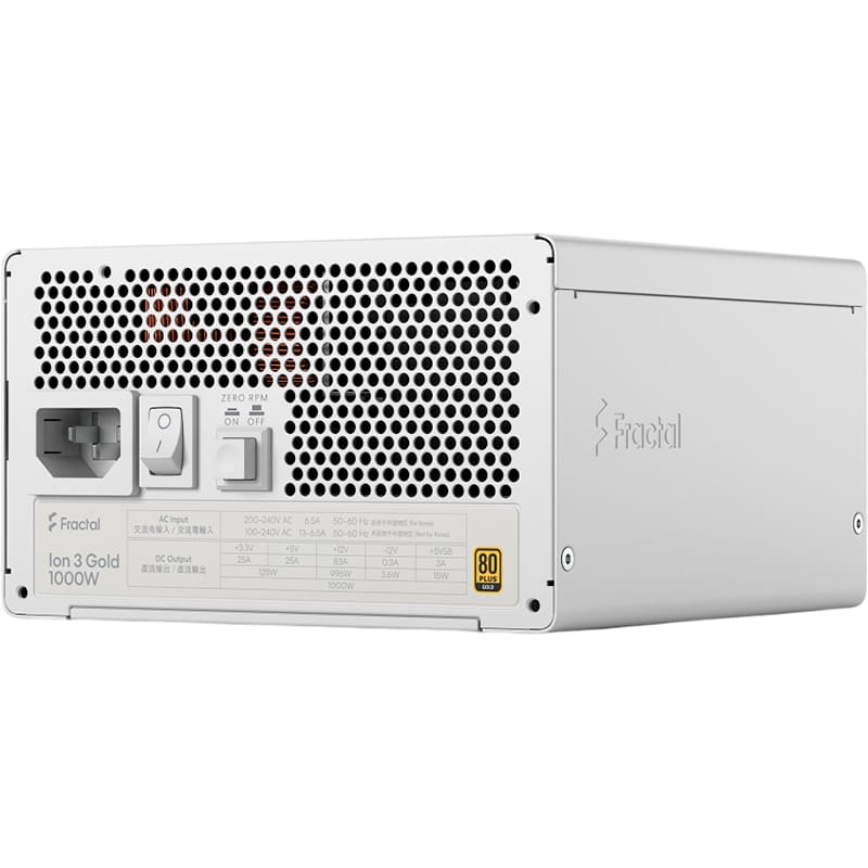 В Фокстрот Блок питания FRACTAL DESIGN Ion 3 Gold 1000W White (FD-P-IA3G-101-EU-WT)