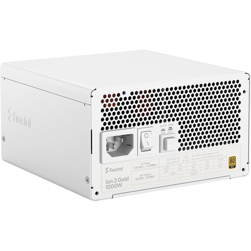 Заказать Блок питания FRACTAL DESIGN Ion 3 Gold 1000W White (FD-P-IA3G-101-EU-WT)