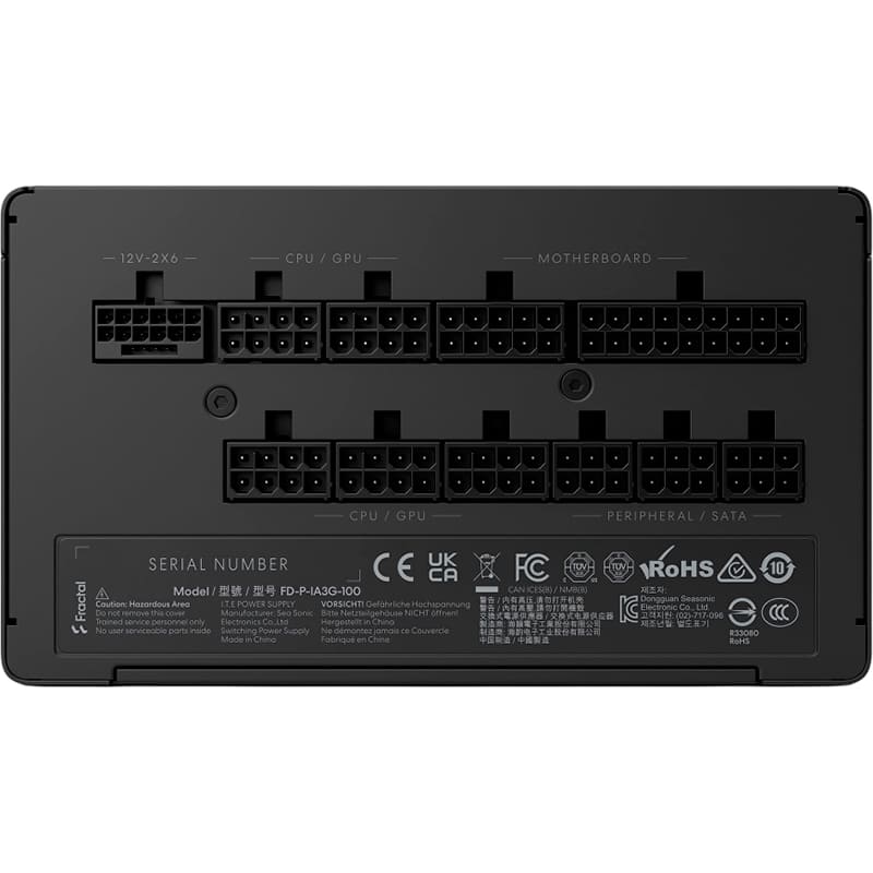Блок питания FRACTAL DESIGN Ion 3 Gold 1000W Black (FD-P-IA3G-100-EU) Дополнительно Защита от перегрузки по мощности (OPP), защита от перенапряжения (OVP), защита от пониженного напряжения (UVP), защита от короткого замыкания (SCP), защита от перегрузки по току (OCP), защита от перегрева (OTP)