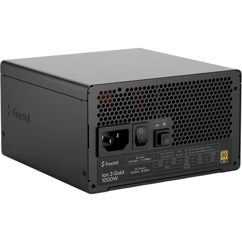 Заказать Блок питания FRACTAL DESIGN Ion 3 Gold 1000W Black (FD-P-IA3G-100-EU)