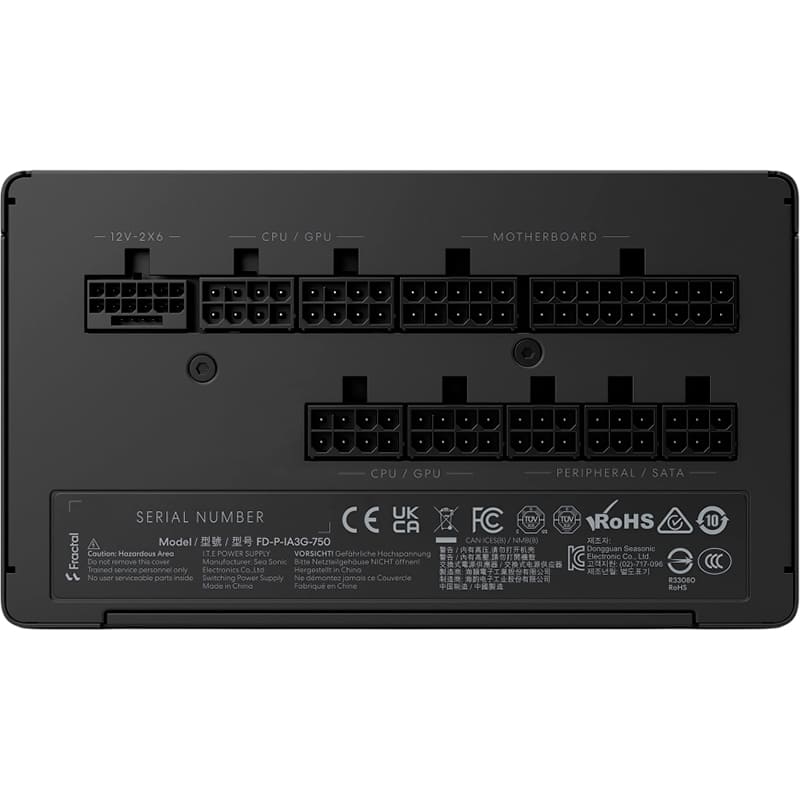 Внешний вид Блок питания FRACTAL DESIGN Ion 3 Gold 750W Black (FD-P-IA3G-750-EU)