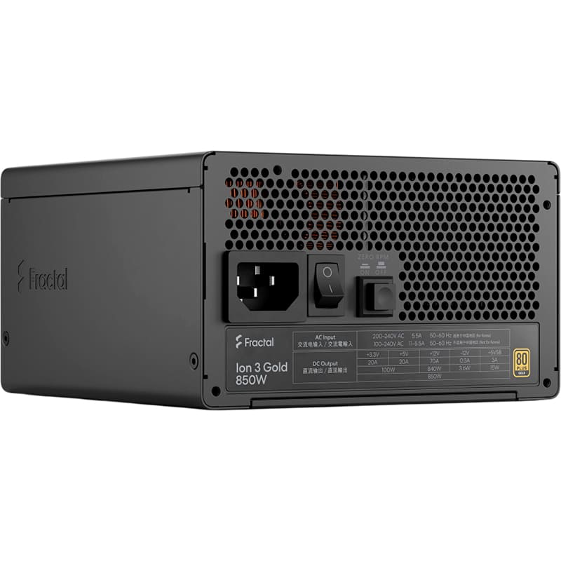 Покупка Блок живлення FRACTAL DESIGN Ion 3 Gold 850W Black (FD-P-IA3G-850-EU)