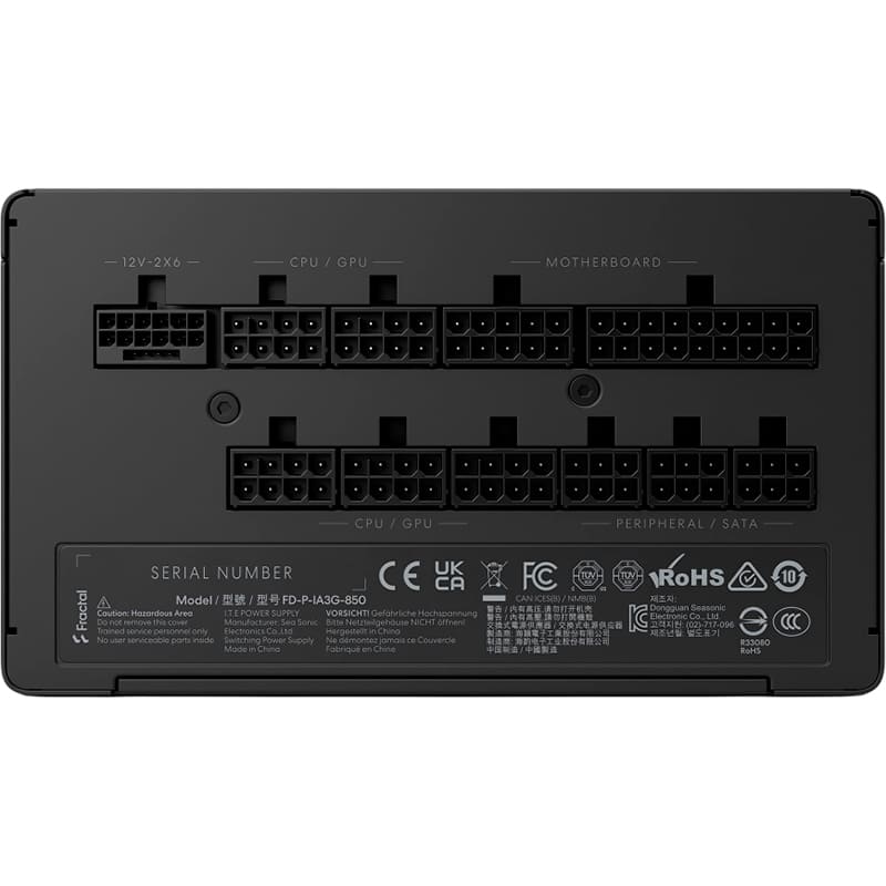 Блок живлення FRACTAL DESIGN Ion 3 Gold 850W Black (FD-P-IA3G-850-EU) Потужність 850