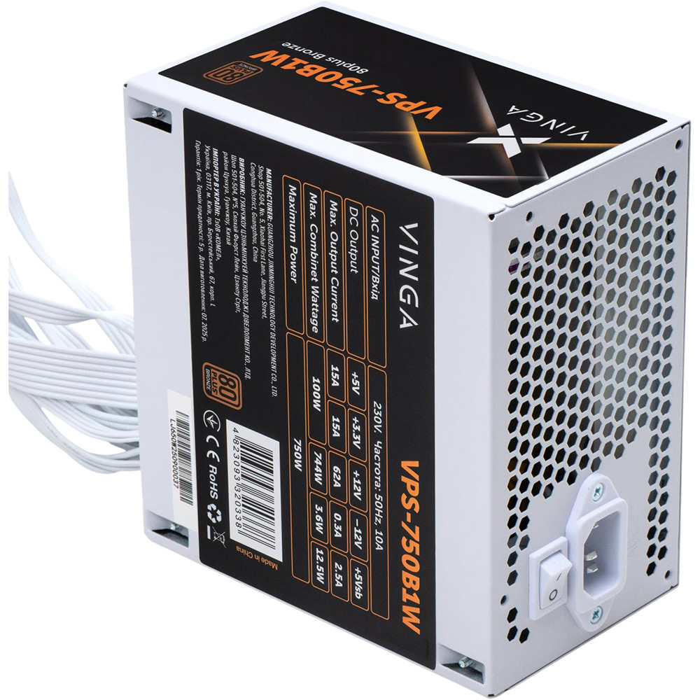 Блок живлення VINGA 750W (VPS-750B1W) Форм-фактор ATX