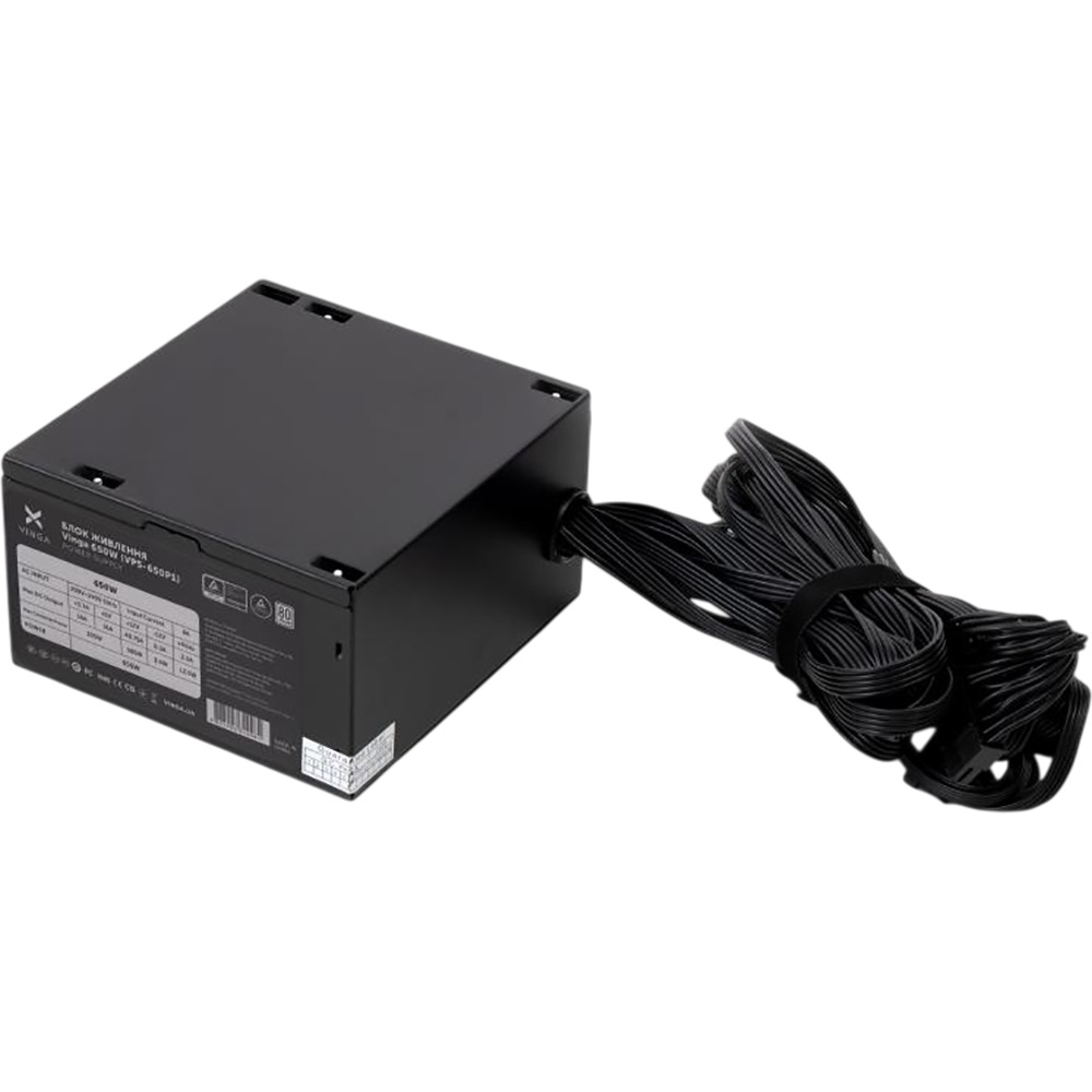 Блок питания VINGA Блок живлення 650W (VPS-650P1) Коррекция коэффициента мощности PFC   активная