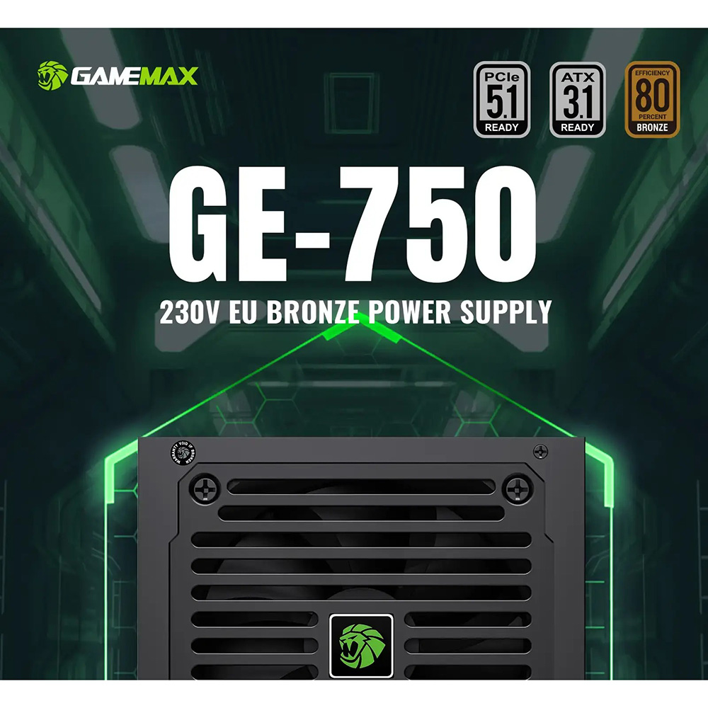 Замовити Блок живлення GAMEMAX GE-750 ATX 750W 80 Plus Bronze