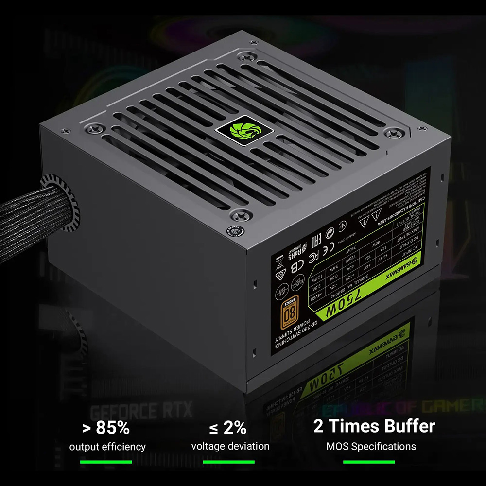 Зображення Блок живлення GAMEMAX GE-750 ATX 750W 80 Plus Bronze