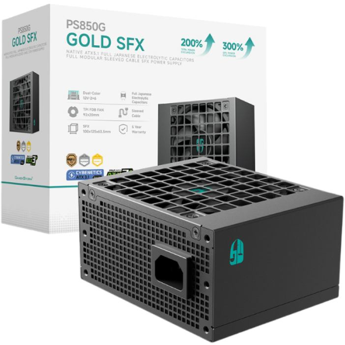 Внешний вид Блок питания GAMERSTORM GamerStorm PS850G 850W Black (R-PS850G-FE0B-JGEU)