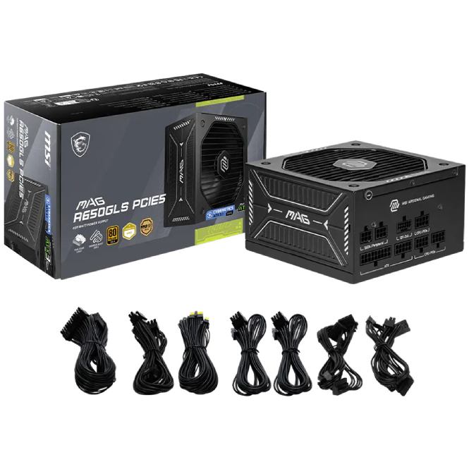 Блок живлення MSI MAG A650GLS PCIE5 650W Black Корекція коефіцієнта потужності PFC   активна