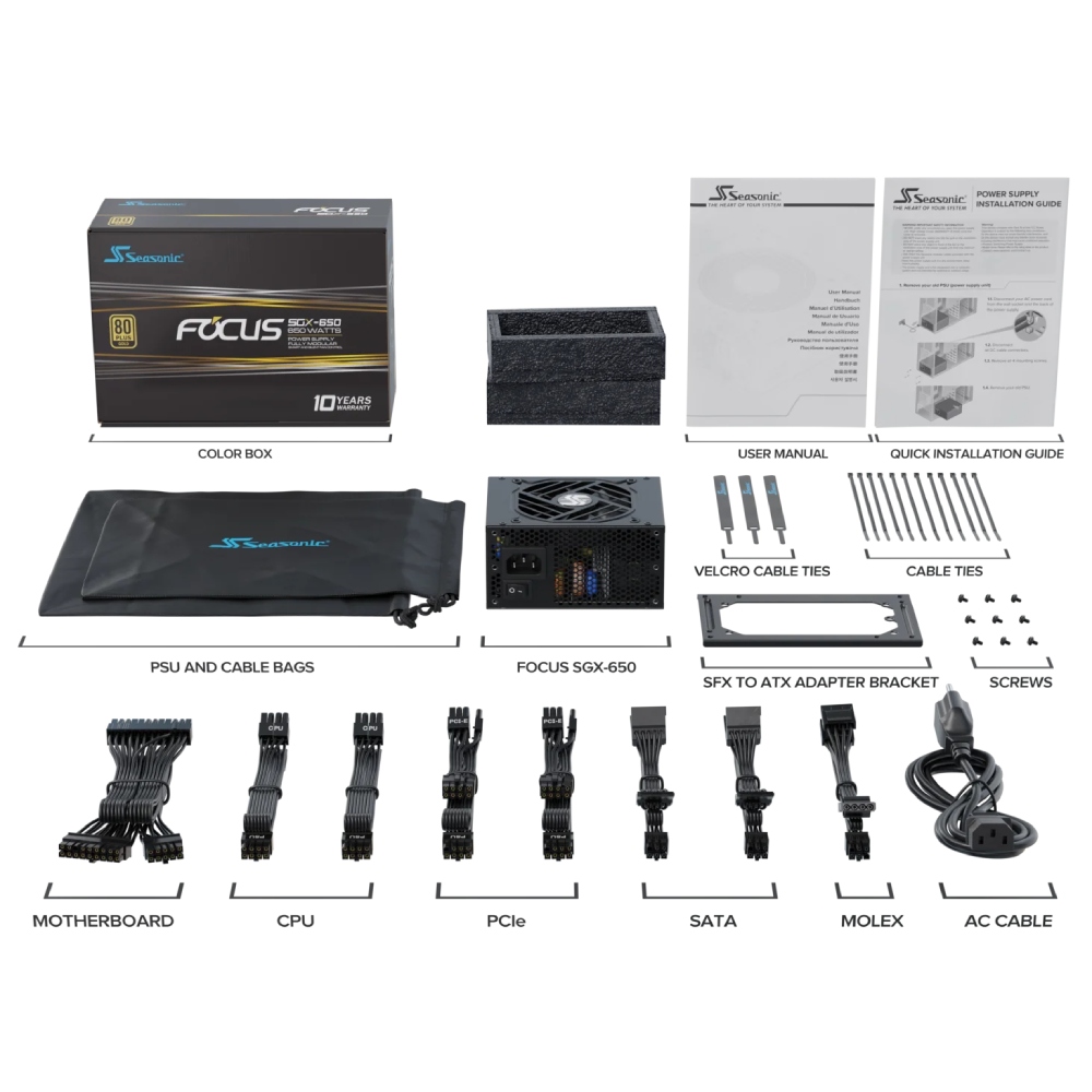 Заказать Блок питания SEASONIC FOCUS SGX-650 650W (FOCUS-SGX-650)