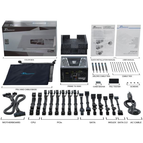 Зображення Блок живлення SEASONIC PRIME TX-1000 1000W Black