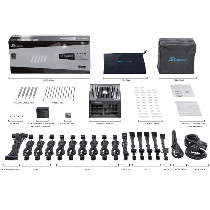 В Фокстрот Блок питания SEASONIC PRIME-TX-1300-ATX30 1300W Black